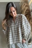 Greta Check Hugh Shirt Mocha